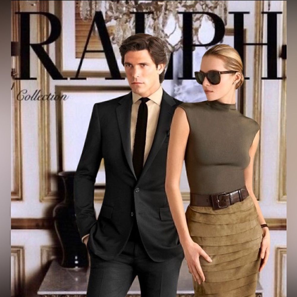 Ralph Lauren Black Label Olive Goat Suede Ruffle Pencil Skirt - Picture 3 of 16